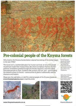 Knysna Museum poster: pre-colonial people of the Knysna Forests
